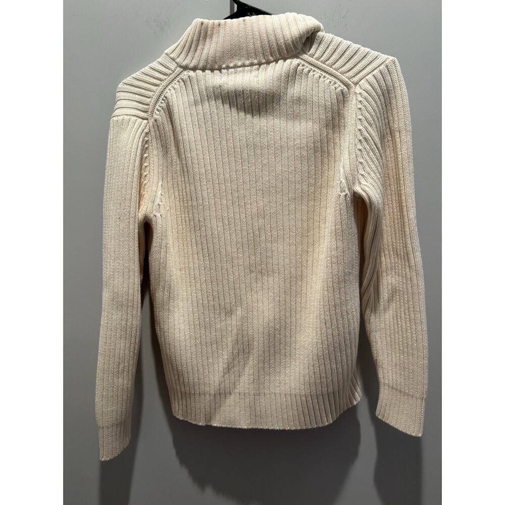 LL BEAN CABLEKNIT ZIPPED SWEATER SIZE SMALL - Picture 2 of 3